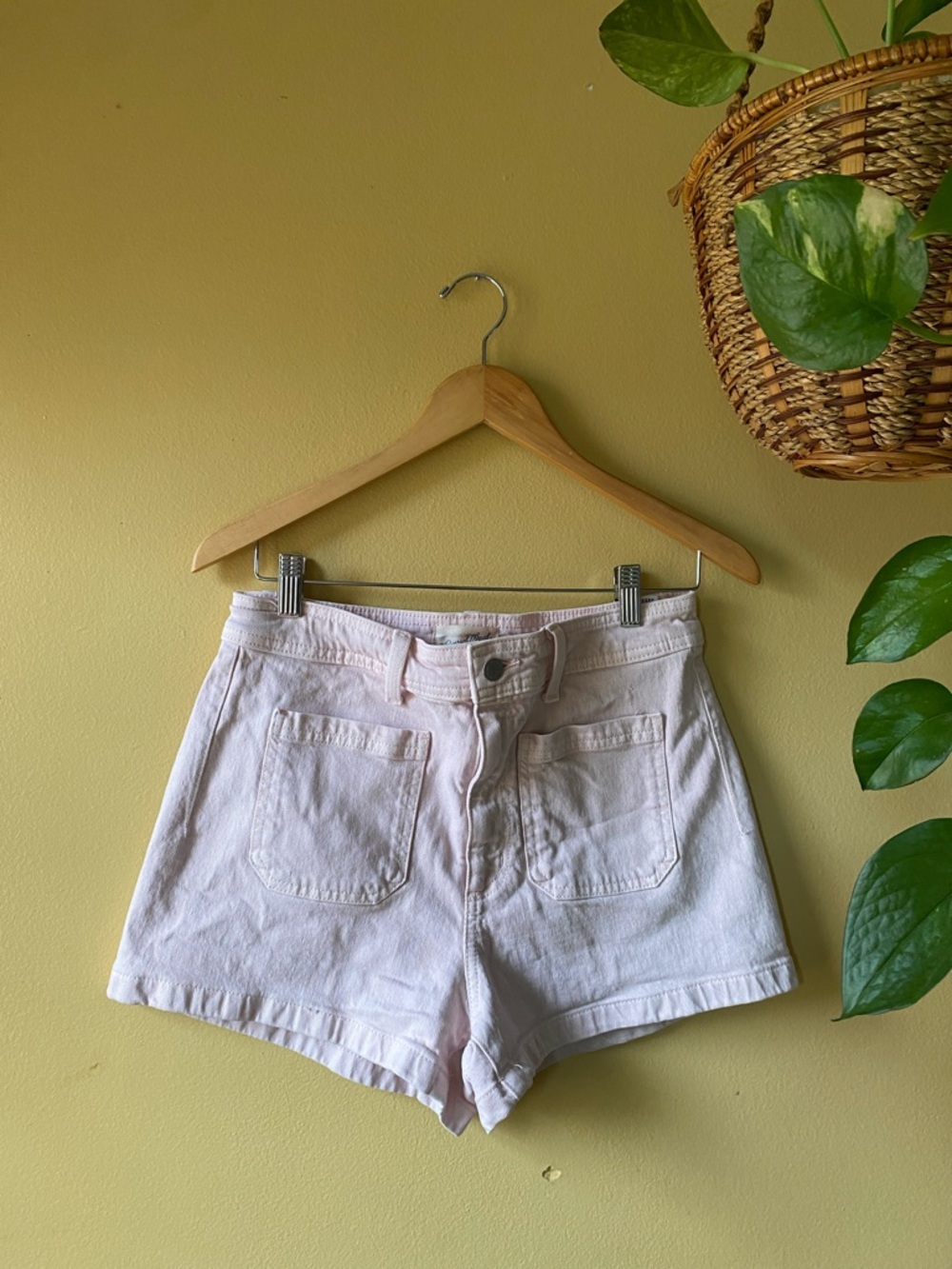 Universal Thread Light Pink High-Rise Denim Shorts 6